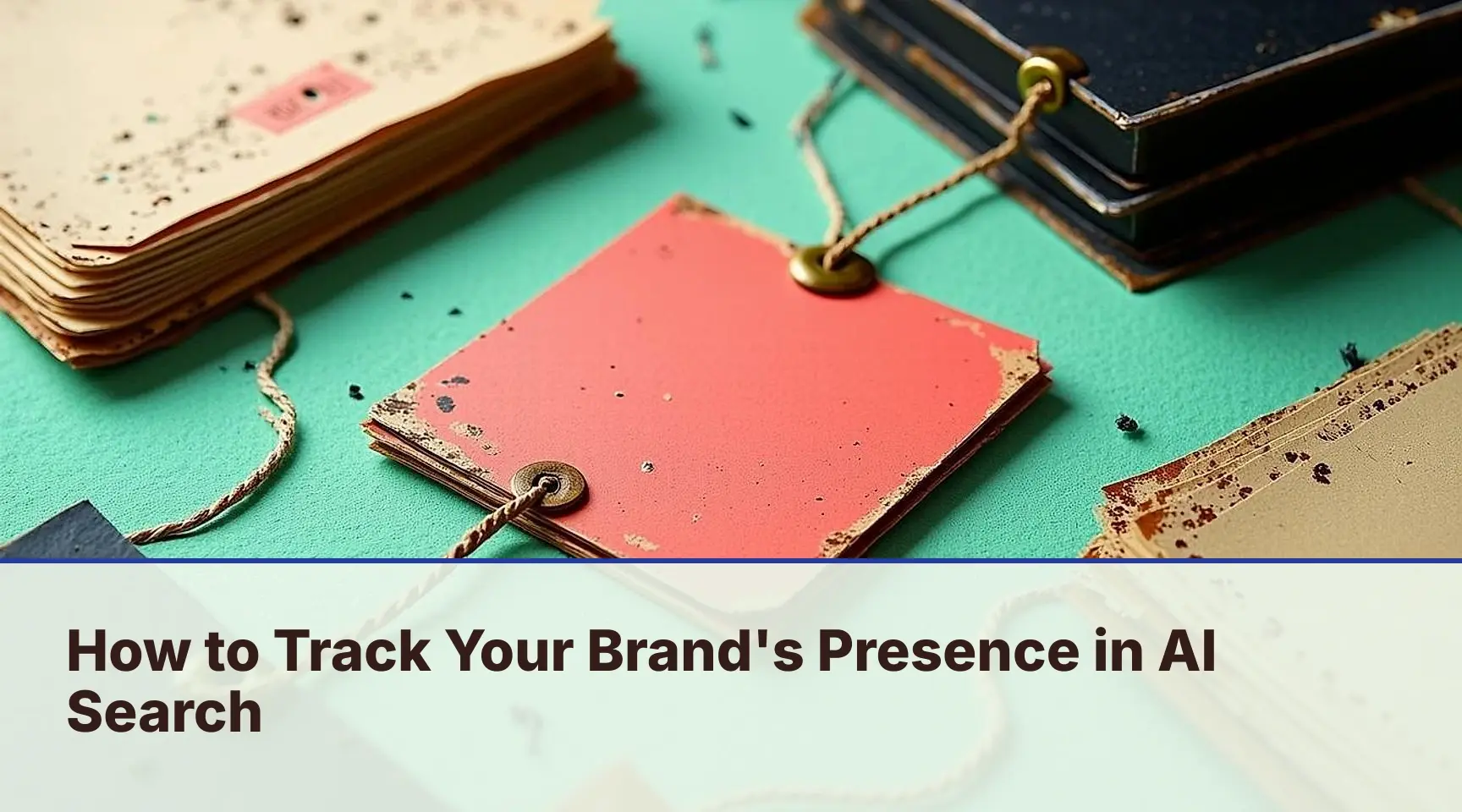 How to Track Your Brand's Presence in AI Search: A top-down documentary view of an analog citation mapping desk illustrating the routing of only verified sources into specific.